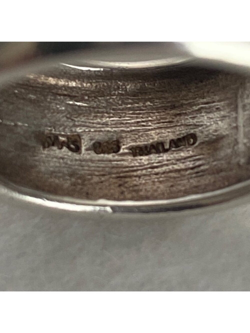 Sterling Silver 925 MWS Thailand Mark Wasserman Curved Wide Band Ring Sz 6.75 - Picture 9 of 15